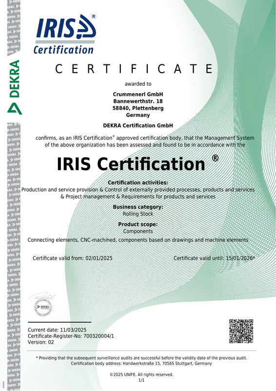 IRIS Certification®